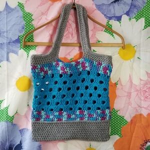Medium Handmade Crochet Market Tote Bag